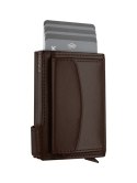 Portfel SOLO Max Pularys Skóra Italia brązowy 7,5x9,5x3 cm