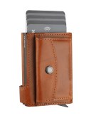 Portfel SOLO Max Pularys Skóra Nomad koniak 7,5x9,5x3 cm