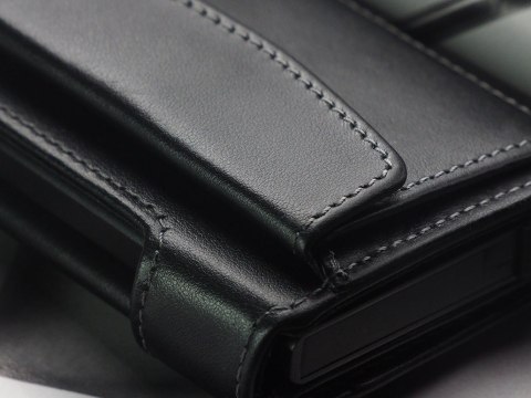 Portfel SOLO Max Pularys Skóra Italia czarny 7,5x9,5x3 cm