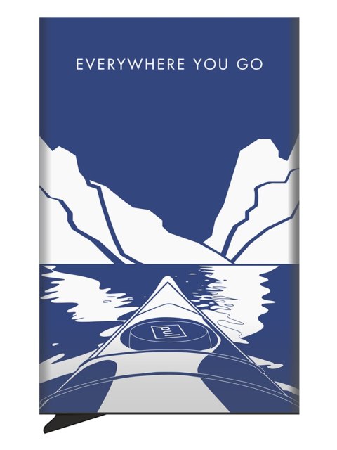 Etui na karty kredytowe RFID ZEN "IN THE FJORDS" Pularys Aluminium granatowy 6x9,5x1 cm