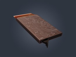 Etui na karty kredytowe RFID ZEN - TOPO-GRAPHIC Pularys Aluminium szczotkowane brązowy 6x9,5x1 cm