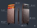 Etui na karty kredytowe RFID ZEN - TOPO-GRAPHIC Pularys Aluminium szczotkowane brązowy 6x9,5x1 cm