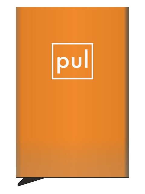Etui na karty kredytowe RFID ZEN z uchwytem na AirTag Pularys Aluminium, Plastik pomarańczowy 6x9,5x1 cm