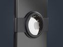 Etui na karty kredytowe RFID ZEN z uchwytem na AirTag Pularys Aluminium, Plastik czarny 6x9,5x1 cm