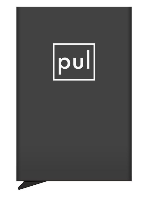 Etui na karty kredytowe RFID ZEN z uchwytem na AirTag Pularys Aluminium, Plastik czarny 6x9,5x1 cm