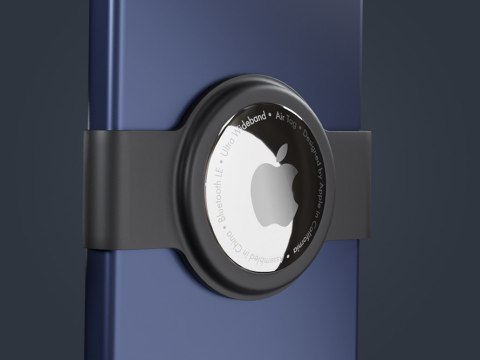 Etui na karty kredytowe RFID ZEN z uchwytem na AirTag Pularys Aluminium, Plastik granatowy 6x9,5x1 cm