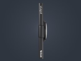 Etui na karty kredytowe RFID ZEN z uchwytem na AirTag Pularys Aluminium szczotkowane szary - ciemny 6x9,5x1 cm