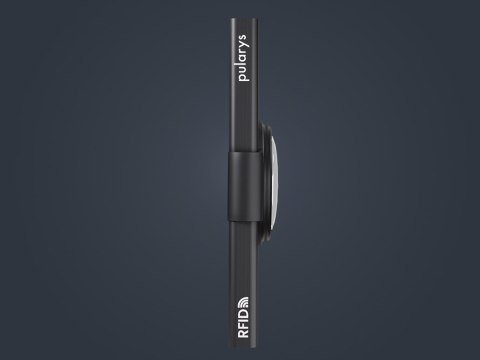 Etui na karty kredytowe RFID ZEN z uchwytem na AirTag Pularys Aluminium szczotkowane szary - ciemny 6x9,5x1 cm