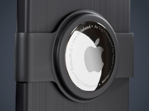 Etui na karty kredytowe RFID ZEN z uchwytem na AirTag Pularys Aluminium szczotkowane szary - ciemny 6x9,5x1 cm