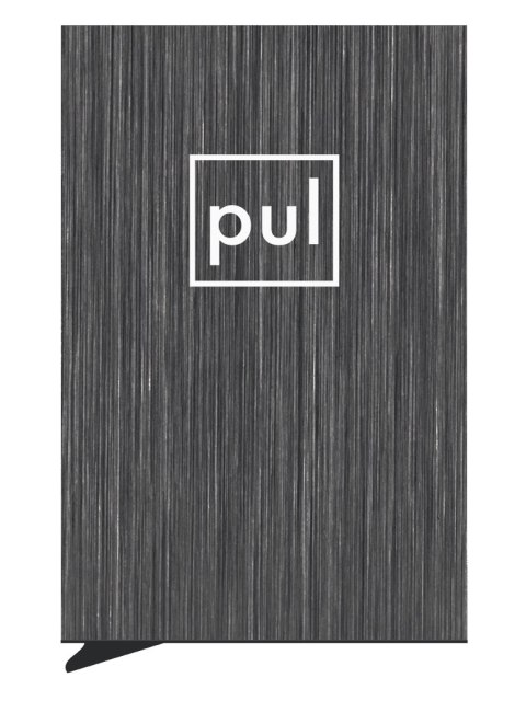 Etui na karty kredytowe RFID ZEN z uchwytem na AirTag Pularys Aluminium szczotkowane szary - ciemny 6x9,5x1 cm