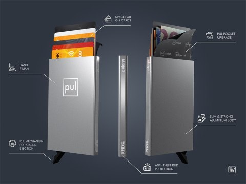 Etui na karty kredytowe RFID ZEN Pularys Aluminium Srebrny 6x9,5x1 cm