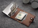Portfel EASY WALLET Pularys Skóra Nomad brązowy 6,5x9,5x2,5 cm