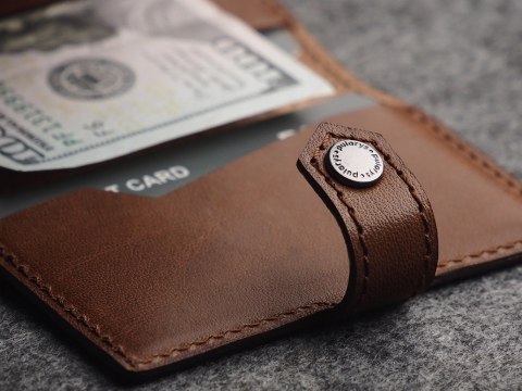 Portfel EASY WALLET Pularys Skóra Nomad brązowy 6,5x9,5x2,5 cm