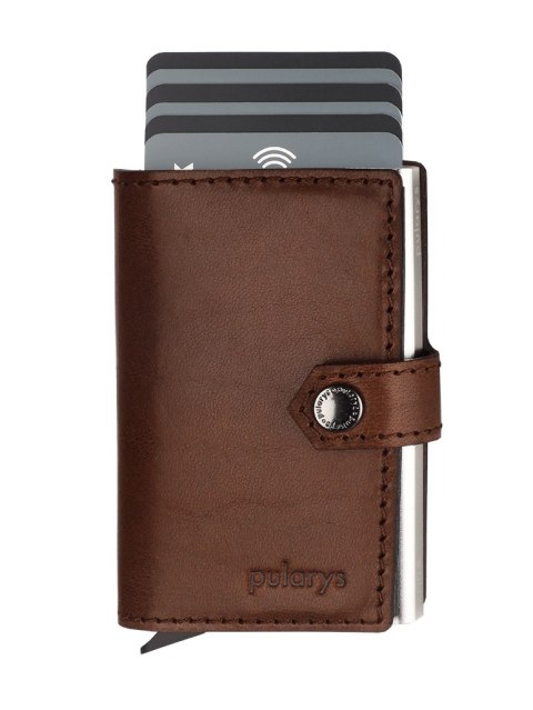 Portfel EASY WALLET Pularys Skóra Nomad brązowy 6,5x9,5x2,5 cm