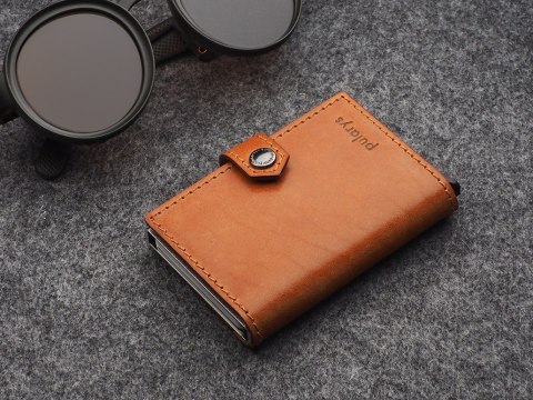 Portfel EASY WALLET Pularys Skóra Nomad koniak 6,5x9,5x2,5 cm