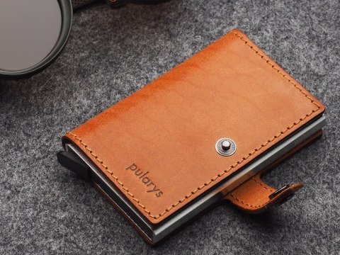 Portfel EASY WALLET Pularys Skóra Nomad koniak 6,5x9,5x2,5 cm