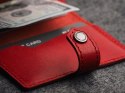 Portfel EASY WALLET Pularys Skóra Nomad Czerwony 6,5x9,5x2,5 cm