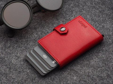 Portfel EASY WALLET Pularys Skóra Nomad Czerwony 6,5x9,5x2,5 cm