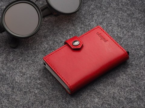 Portfel EASY WALLET Pularys Skóra Nomad Czerwony 6,5x9,5x2,5 cm