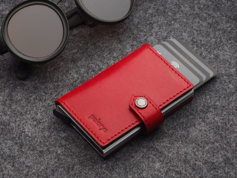 Portfel EASY WALLET Pularys Skóra Nomad Czerwony 6,5x9,5x2,5 cm