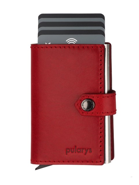 Portfel EASY WALLET Pularys Skóra Nomad Czerwony 6,5x9,5x2,5 cm