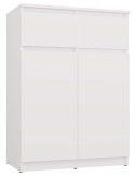 Komoda Biała z Szufladami Szafka Do Salonu Sypialni 97x70x39,5 Lilia 2S-2DD