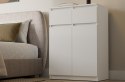 Komoda Biała z Szufladami Szafka Do Salonu Sypialni 97x70x39,5 Lilia 2S-2DD