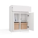 Komoda Biała z Szufladami Szafka Do Salonu Sypialni 97x70x39,5 Lilia 2S-2DD