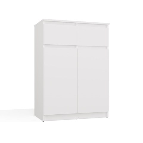 Komoda Biała z Szufladami Szafka Do Salonu Sypialni 97x70x39,5 Lilia 2S-2DD
