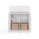 Komoda Biała z Szufladami Szafka Do Salonu Sypialni 97x70x39,5 Lilia 2S-2DD