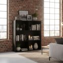 Nowoczesny regał stojący do salonu i sypialni 3 poziomy czarny ModernHome