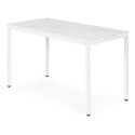 Stół do kuchni jadalni dla 4-5 osób biurko komputerowe 120x60 cm biały marmur ModernHome