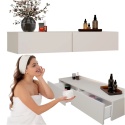 Toaletka Kosmetyczna z 2 Szufladami Konsola Wisząca Kaszmir Gaja 110x40 cm