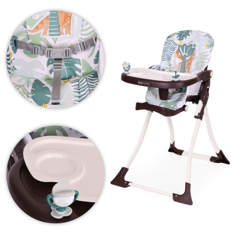 Fotelik krzesełko do karmienia dzieci składane + zabawki ECOTOYS