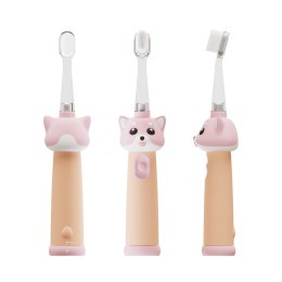 VITAMMY ePUPPY Szczoteczka soniczna do zębów dla dzieci 0-6, dwie końcówki, różowa