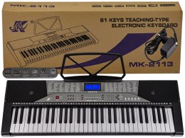 Keyboard Mk-2113 Organy, 61 Klawiszy, Zasilacz
