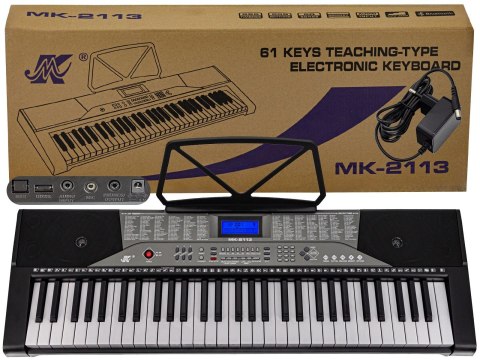 Keyboard Mk-2113 Organy, 61 Klawiszy, Zasilacz