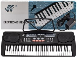 Keyboard Organy 54 Klawisze Zasilacz Mikrofon Mk-632