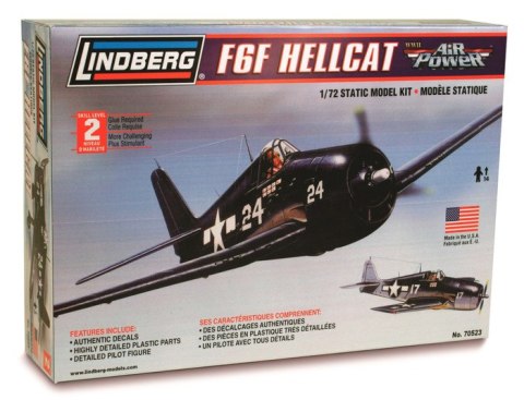 Model Plastikowy Do Sklejania Lindberg (Usa) Samolot F6f Hellcat