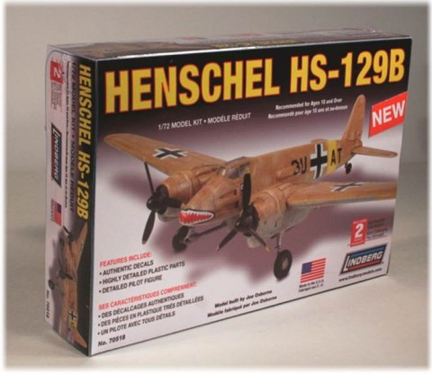 Model Plastikowy Do Sklejania Lindberg (Usa) Samolot Heinkel Ms-129b