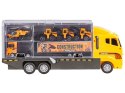 Ciężarówka Auto Transporter Zestaw 12w1 Autka Budowlane Helikopter Koparka