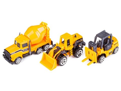 Ciężarówka Auto Transporter Zestaw 12w1 Autka Budowlane Helikopter Koparka