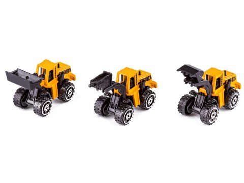 Ciężarówka Auto Transporter Zestaw 12w1 Autka Budowlane Helikopter Koparka