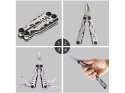 NARZĘDZIE WIELOFUNKCYJNE JAKEMY MULTITOOL 10W1 KOMBINERKI, NÓŻ, PIŁA, KARTA PRZEŻYCIA