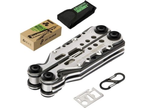 NARZĘDZIE WIELOFUNKCYJNE JAKEMY MULTITOOL 10W1 KOMBINERKI, NÓŻ, PIŁA, KARTA PRZEŻYCIA