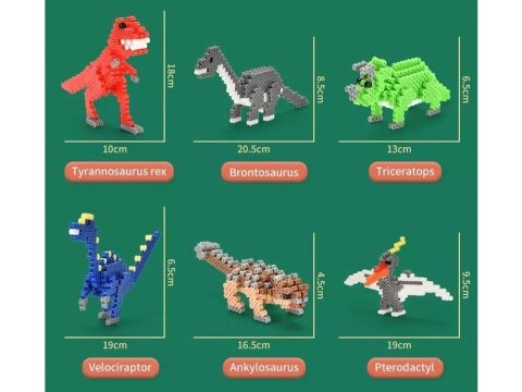 PRASOWANKA, KORALIKI DO PRASOWANIA, ZESTAW DINOZAURY 3D 3000 SZTUK