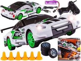 Samochód Zdalnie Sterowany Do Driftu Auto Rc Drift 1:24 2,4 Ghz 4wd Biały
