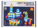Klocki Magnetyczne Konstrukcyjne, Świecące Elementy, Figury 3d 94 El