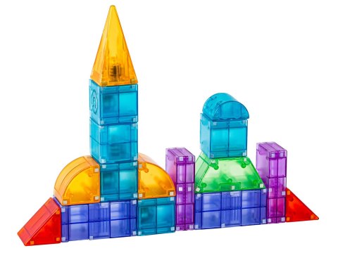 Klocki Magnetyczne Konstrukcyjne, Świecące Elementy, Figury 3d 94 El