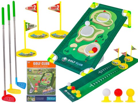Mini Golf, Zestaw Dla Dzieci Do Gry W Mini Golfa, Plansza + Kije + Akcesoria